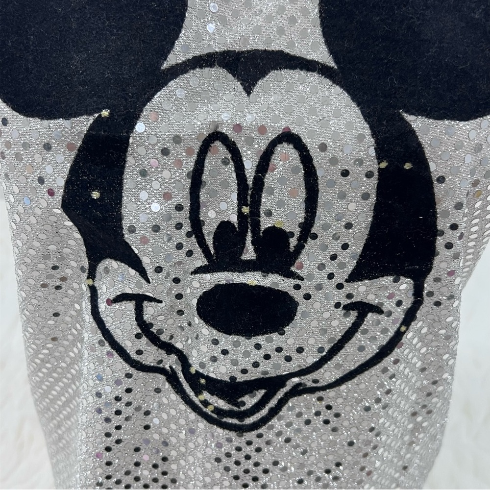 Disney Mickey Mouse Silver Sequin Top - image 3